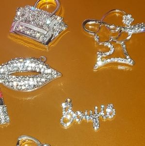 15 Bling Charms assortment Silver accessories